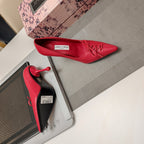 Jimmy 25 Pump High Heels Red Cowhide 240003