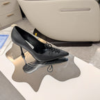 Jimmy 25 Pump High Heels Black Cowhide 240005