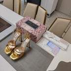 Jimmy 25 Platform Sandal Heels Gold   TPU Material 240010