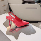 Jimmy 25 Slingback Pump Heels Red Nappa Leather 240026