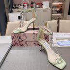 Jimmy 25 Verity Sandal 70 Nyanza Green Silk 240032