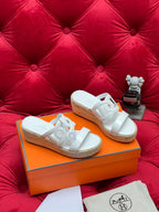 HM Lthea Espadrille White Calfskin And Jute Rope 969494