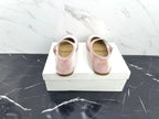 Celine 25 Eve Triomphe Ballet Flat Pink Velvet 547724