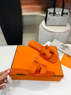 0ran sandal orange swift calfskin