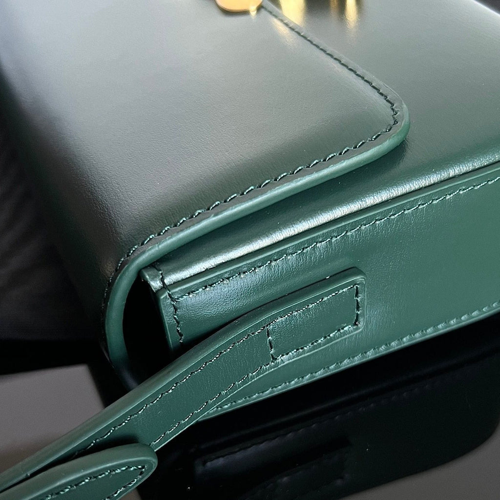 TRIOMPHE 20 DARK GREEN CALFSKIN