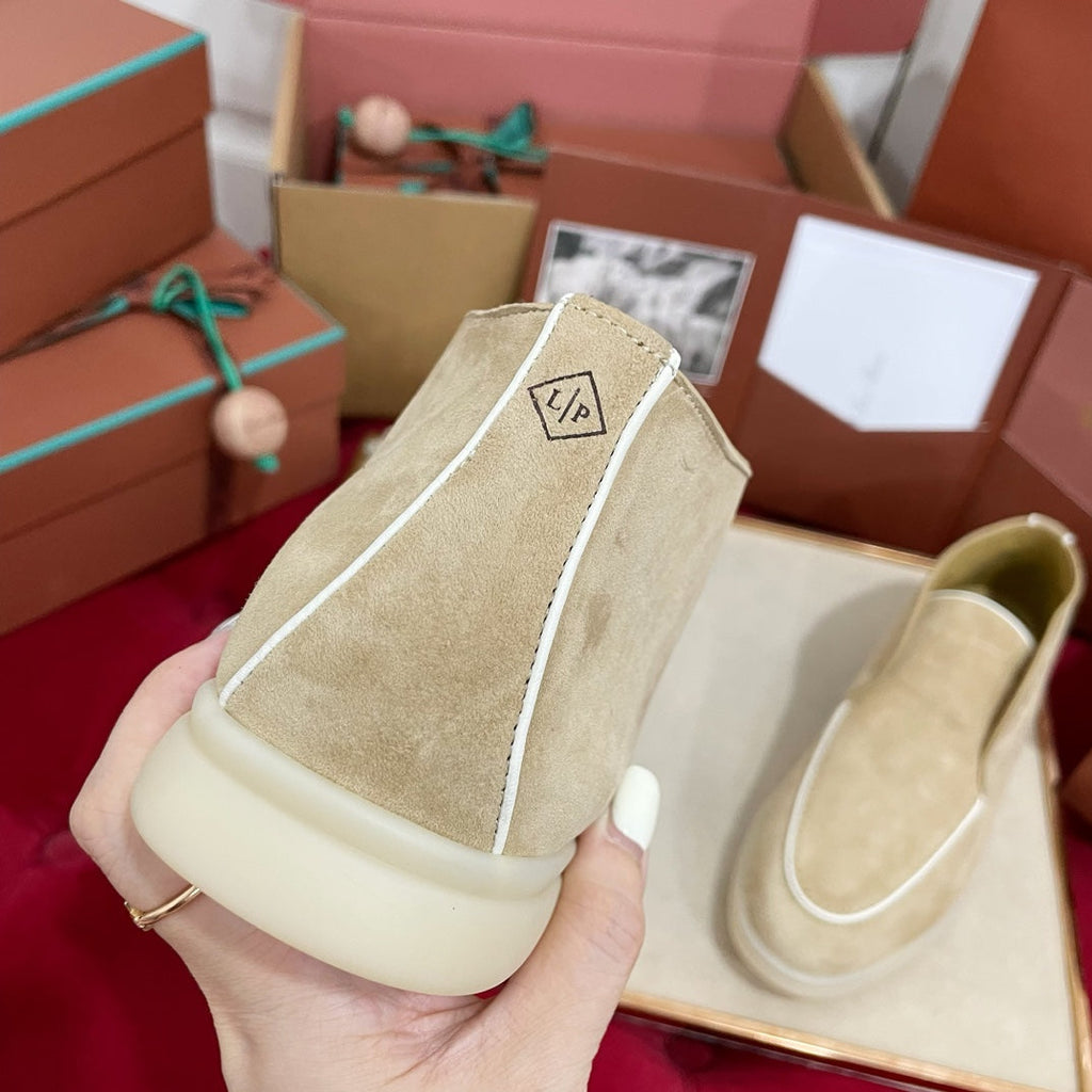 LP Open Walk Ankle Boot In Beige Mix White Suede  978052