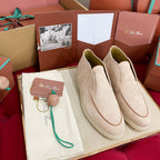 LP Open Walk Ankle Boot In Light Beige Pink Mix Brown Suede 978058