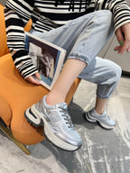 cc trainer black grey calfskin grey mesh