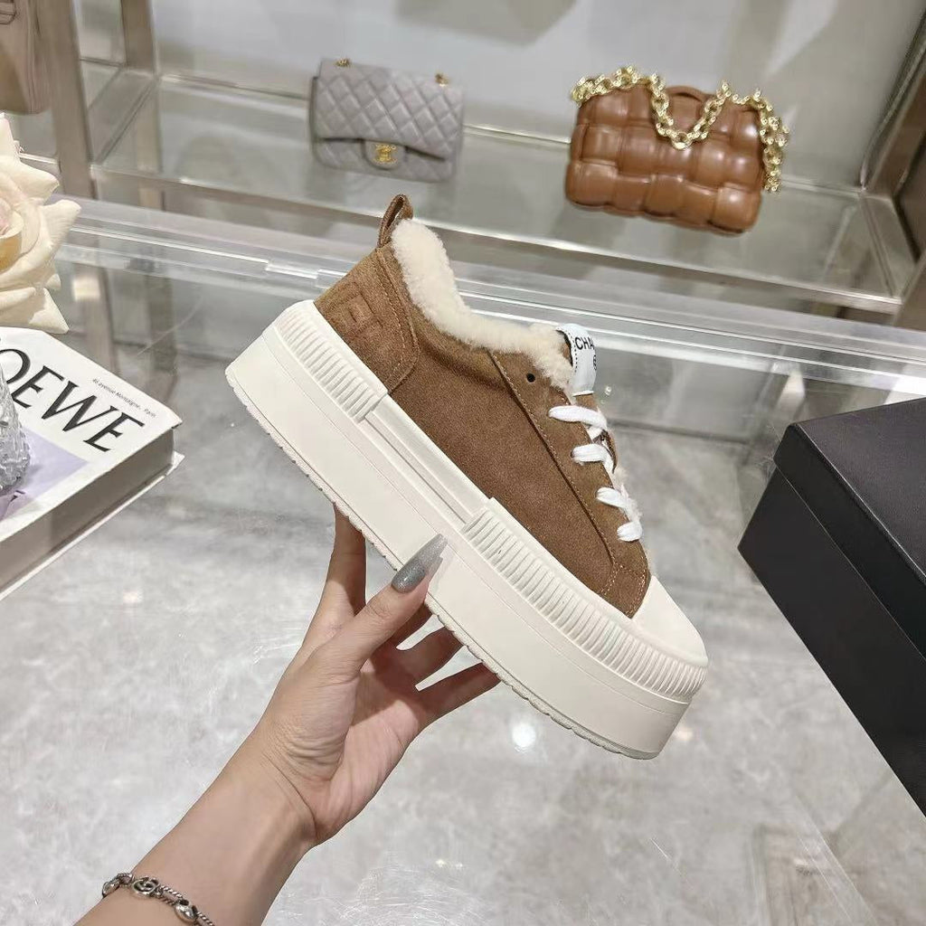 CC Sneaker Brown Suede Wool Lining