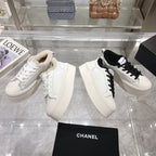 CC Sneaker White Cowhide White Wool Lining