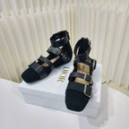 CD 25 Mary Jane Flat Calfskin and Suede 237989