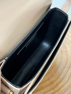 YSL Solferino Small Satchel Bag Pure Beige Gold Calfskin 339520