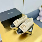 CC 25s Loafers Beige Light Wool Leather 297814
