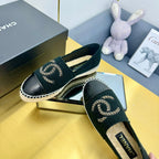 CC 25s Loafers Black Wool Leather 297815