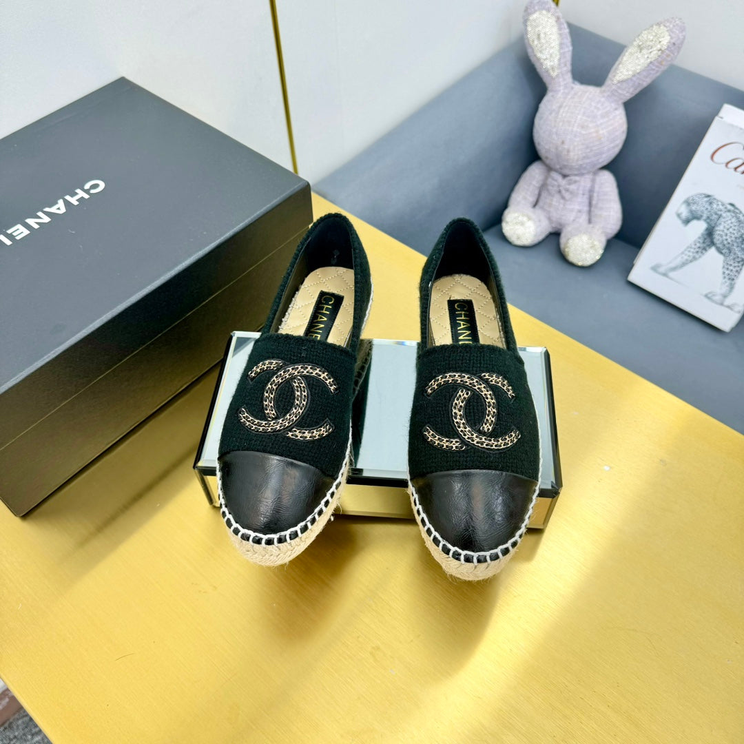 CC 25s Loafers Black Wool Leather 297815