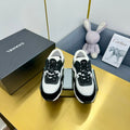 cc womens sneaker in white wool tweed silver calfskin and black suede calfskin 137577