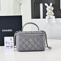 CC 26s Vanity Case Grey Quilted Lambskin 286291