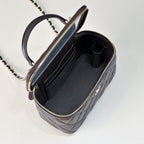 CC 26s Vanity Case Chocolate Quilted Lambskin 286283