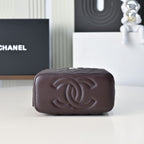 CC 26s Vanity Case Chocolate Quilted Lambskin 286283