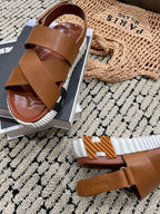 ELECTRIC SANDAL CHOCOLATE CALFSKIN