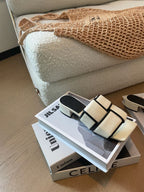 patch mule 35 white black cotton