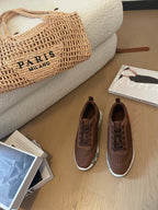 HM Bouncing 35 Sneakers Chocolate Canvas & Suede Goatskin H Orange