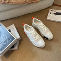 HM Bouncing 35 Sneakers White Canvas & Suede Goatskin H Black Orange