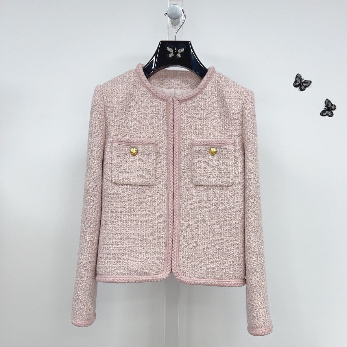 Celine Jacket Pink Gold Wool Cotton 290451
