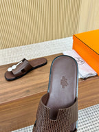 HM Izmir Sandal Dark Brown Rose Leather 294340