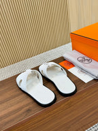 HM Men Izmir Sandals White Embossed Leather 799284