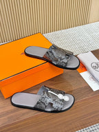 HM Men Izmir Sandals Grey Snakeskin 799286