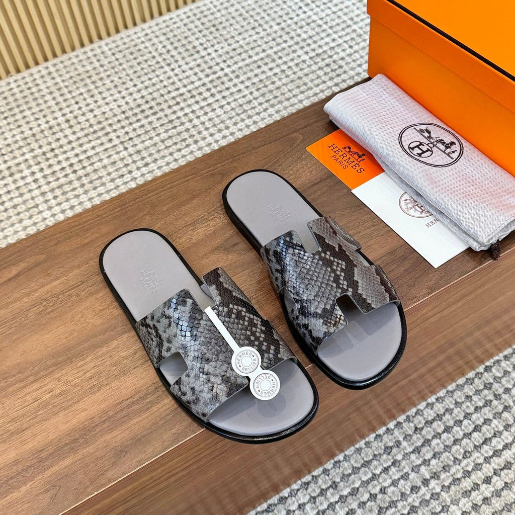 HM Men Izmir Sandals Grey Snakeskin 799286