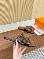 HM Men Izmir Sandals Brown Snakeskin 799287