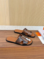 HM Men Izmir Sandals Brown Snakeskin 799287