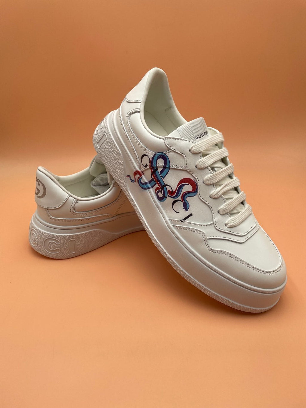 GG Men's Sneaker White Cowhide 523543