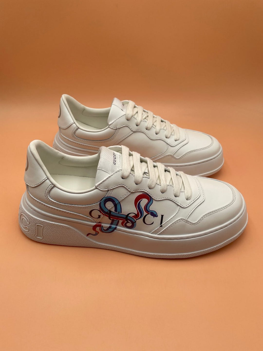 GG Men's Sneaker White Cowhide 523543