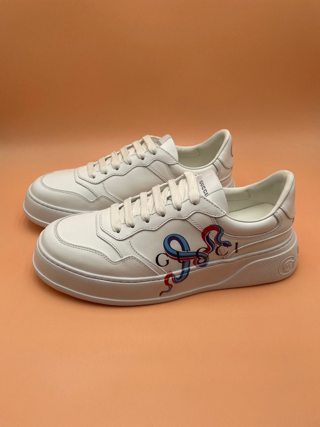 GG Men's Sneaker White Cowhide 523543
