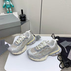 XL FISHNET SNEAKER IN GRAY AND BEIGE MESH, POLYURETHANE, POLYESTER WITH RHINESTONES