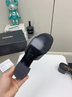 CC Mule Sandals 50m In Black Lambskin 148976
