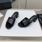 CC Mule Sandals 50m In Black Lambskin 148976