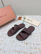 LP Men Sandals In Classic Brown Calfskin