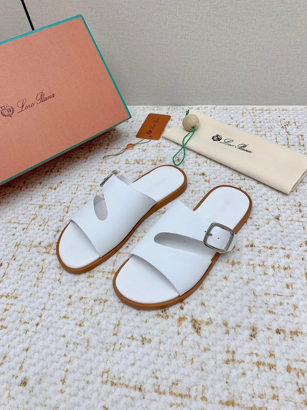 LP Men Sandals In White Calfskin