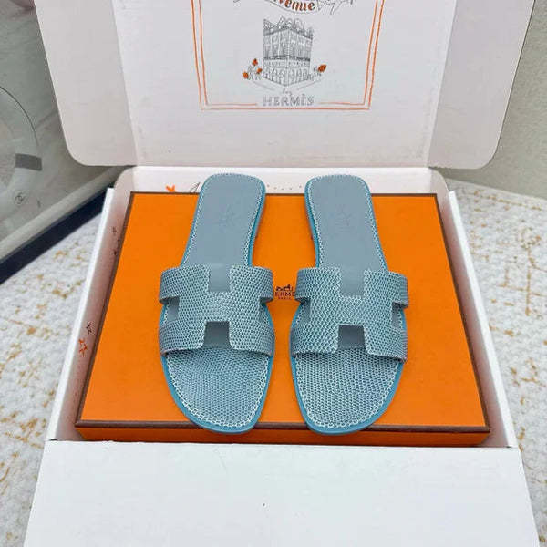 HM 26ss Oran Sandals Blue Cowhide 625042