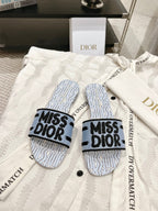 CD 25 Mid Heel Mules Cotton Fabric 241433