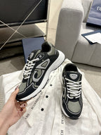CD B30 Sneakers Black Silver Gray Technology Fabric 438319