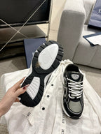 CD B30 Sneakers Black Silver Gray Technology Fabric 438319