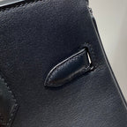 HM Shoulder Birkin 29cm Black Swift Leather Silver Hardware