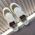 GG Retro Sneakers for Couples White Brown
