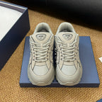 CD And Stone Island B30 Sneaker Light Beige Cowhide And Polyester Mesh Fabric