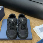 CD And Stone Island B30 Sneaker Black Cowhide And Polyester Mesh Fabric